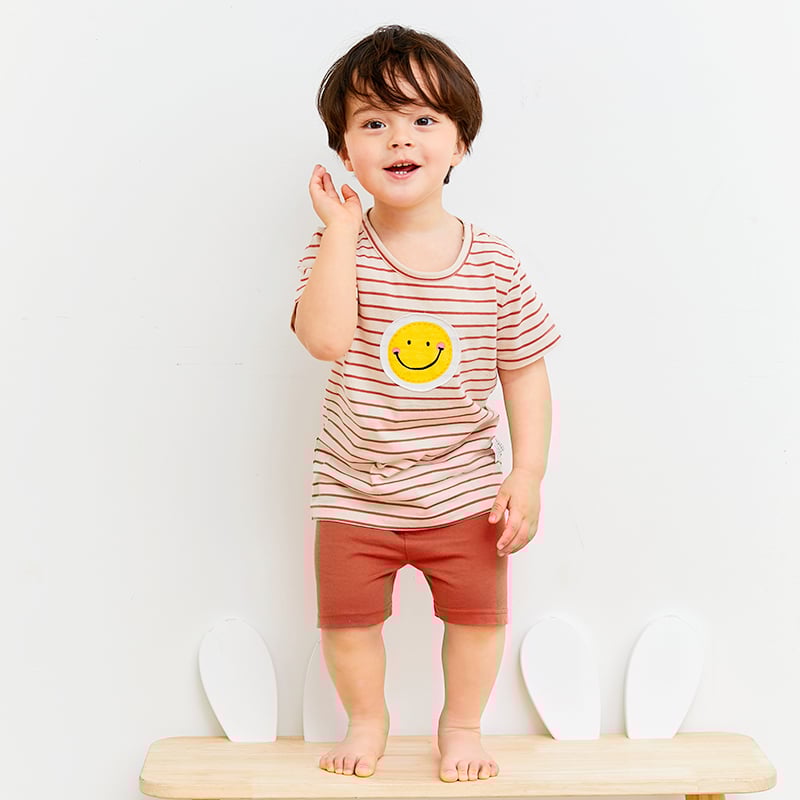 Bộ đồ ngắn cotton mịn bé trai và bé gái U3123