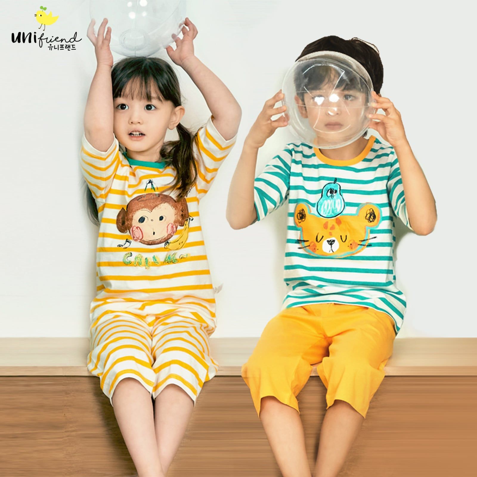 Bộ đồ lửng cotton mịn bé trai và bé gái U2041