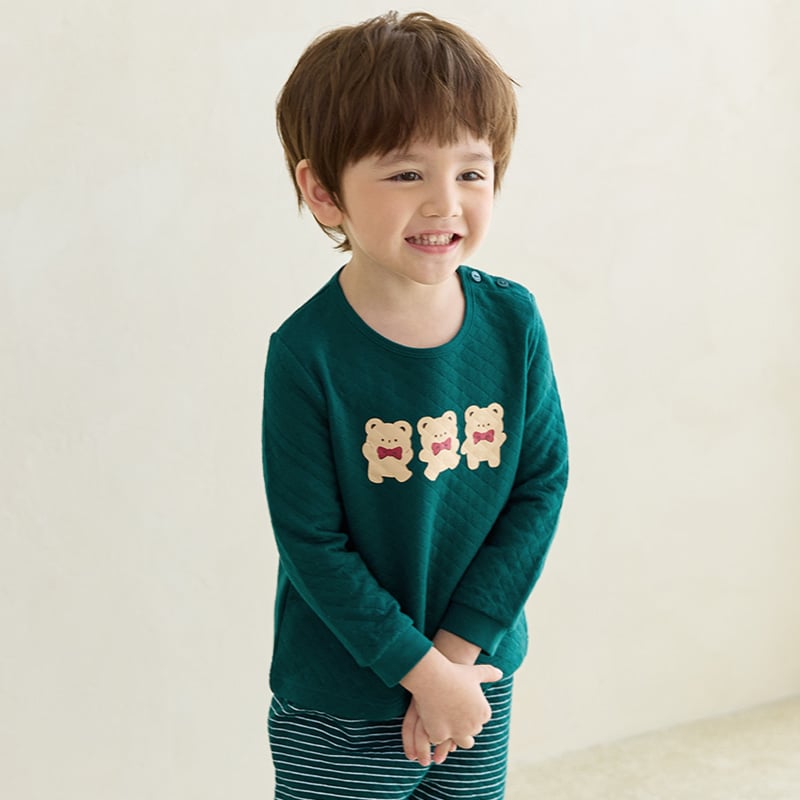 Bộ đồ dài trần bông 3 lớp cho bé trai và bé gái U1230