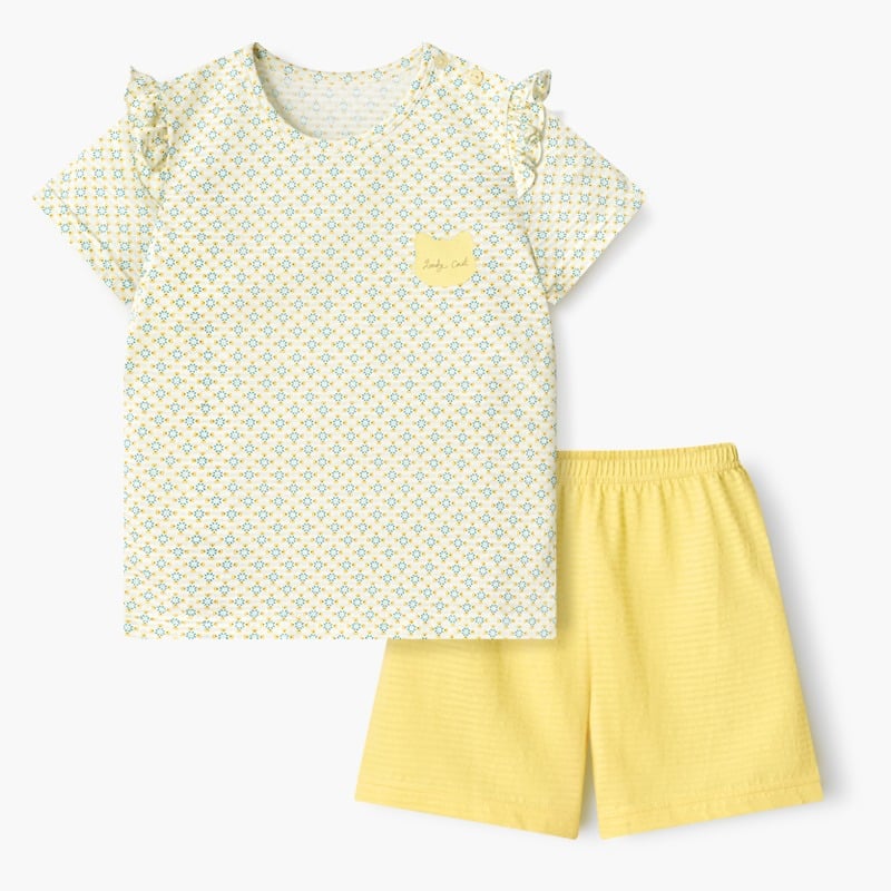 Bộ đồ ngắn cotton giấy bé gái U3205