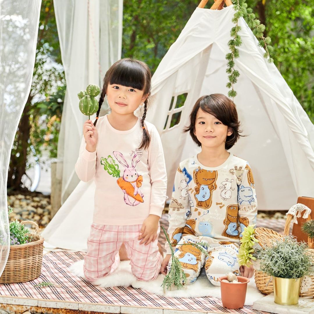 Bộ đồ dài dáng rộng cotton mịn bé trai U1043
