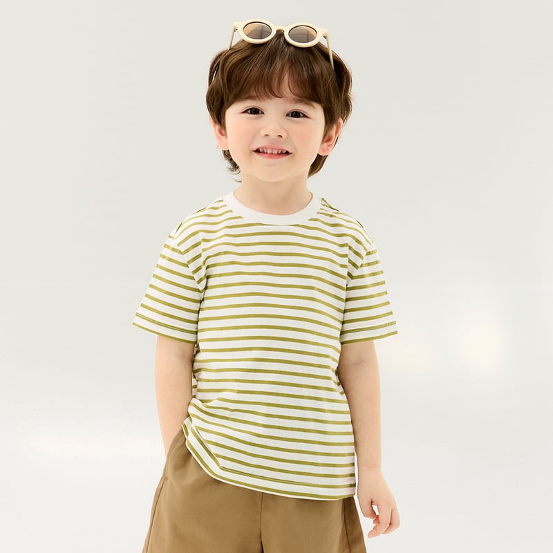 Áo phông ngắn tay cotton mịn bé trai và bé gái U900A