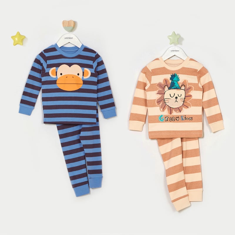 Bộ đồ dài dáng ôm cotton mịn bé trai U1072