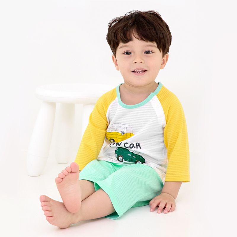 Bộ đồ lửng cotton giấy bé trai U2105
