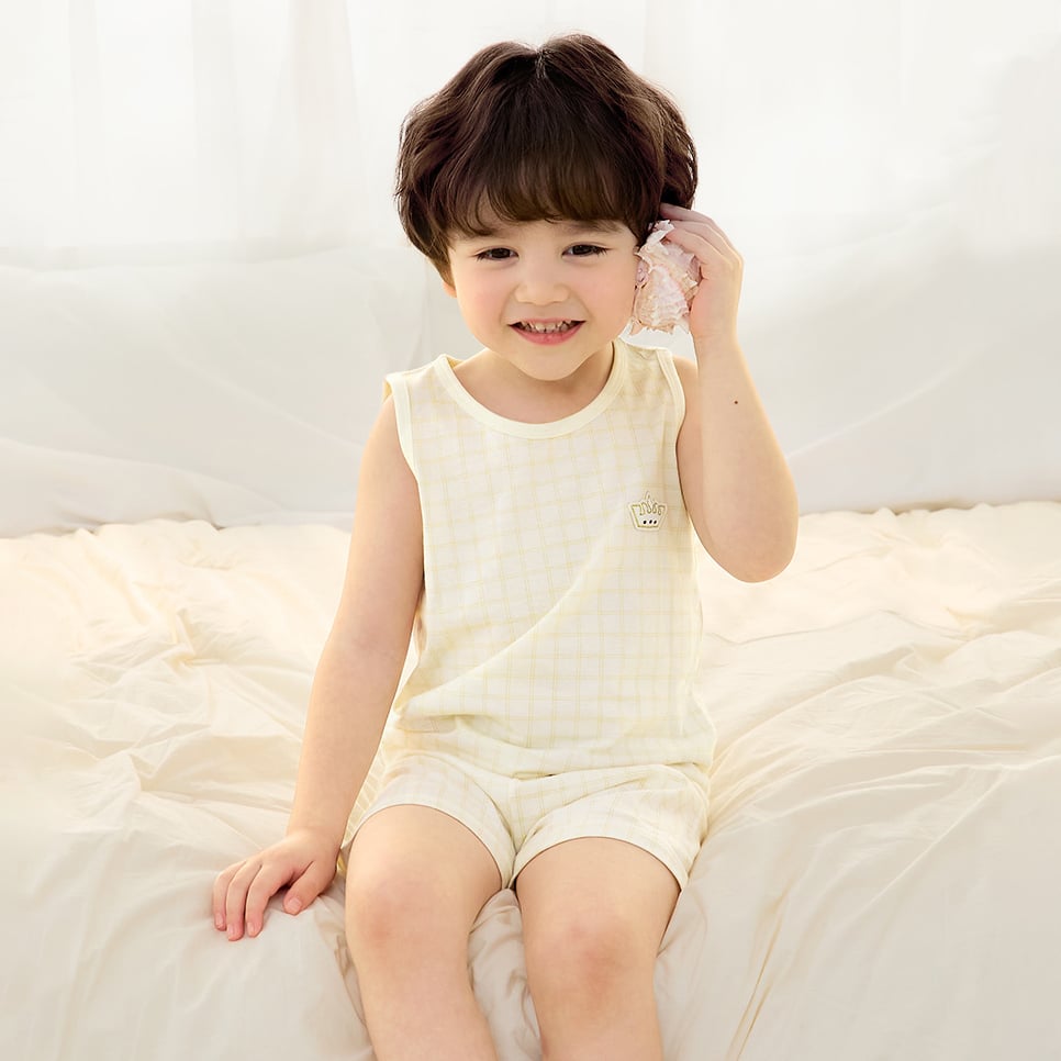 Bộ đồ ba lỗ cotton mịn bé trai và bé gái U4100