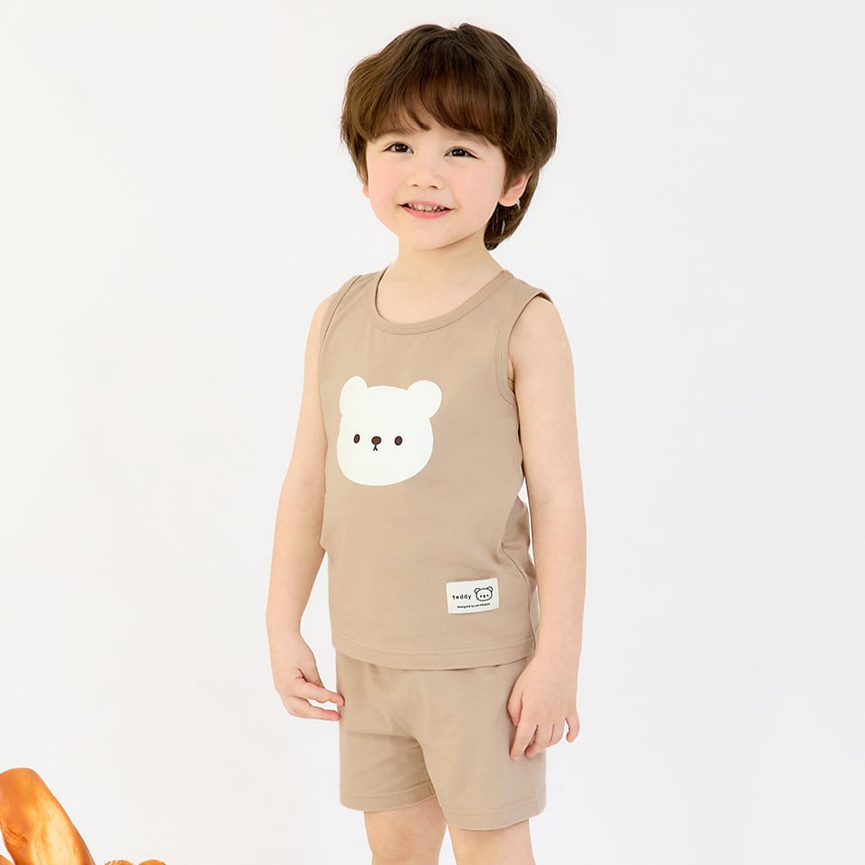 Bộ đồ ba lỗ cotton mịn bé trai U4103