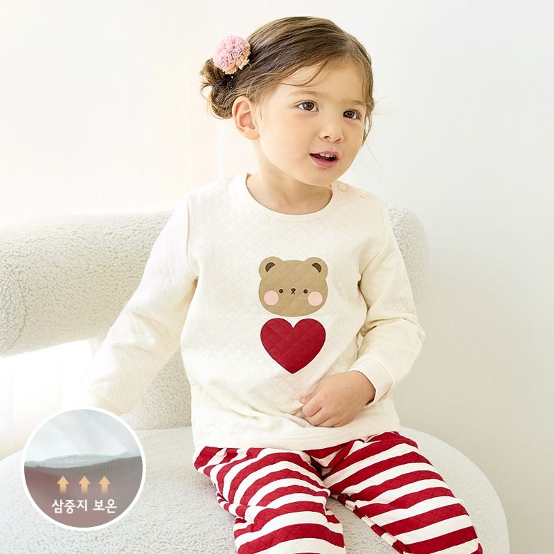 Bộ đồ dài chần bông 3 lớp cho bé trai và bé gái U1232