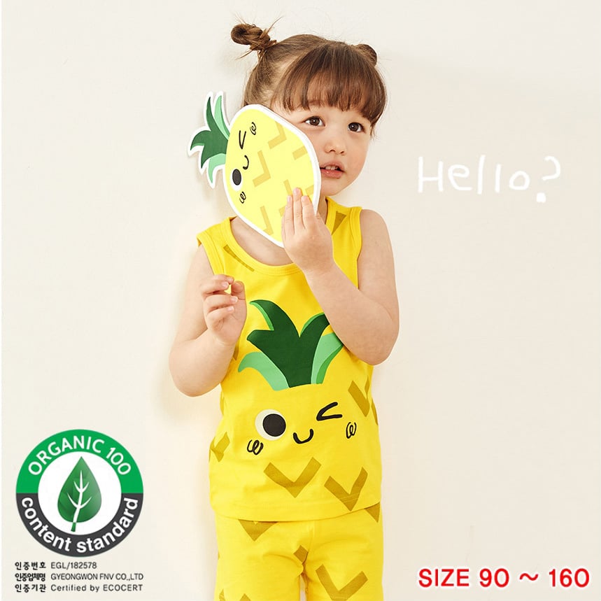 [Lẻ size] Bộ đồ ba lỗ cotton cho bé trai và bé gái lẻ size U8009