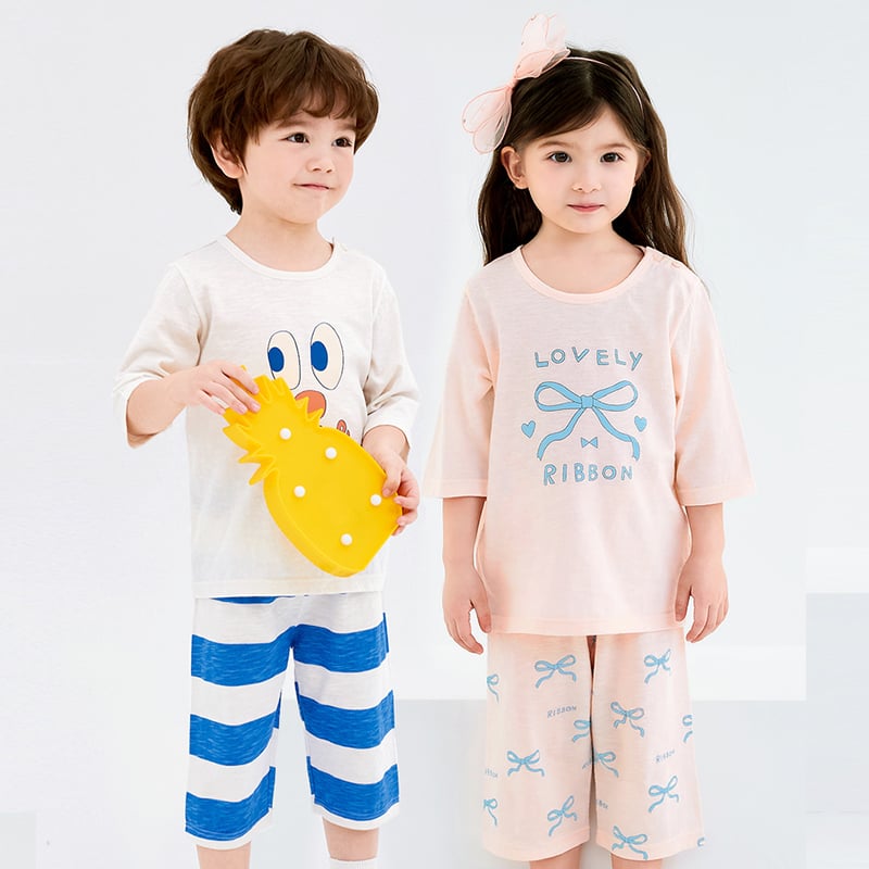Bộ đồ lửng cotton mịn bé gái U2137