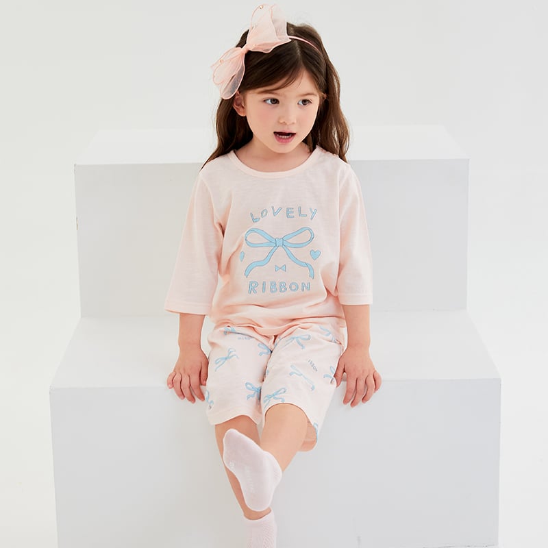 Bộ đồ lửng cotton mịn bé gái U2137