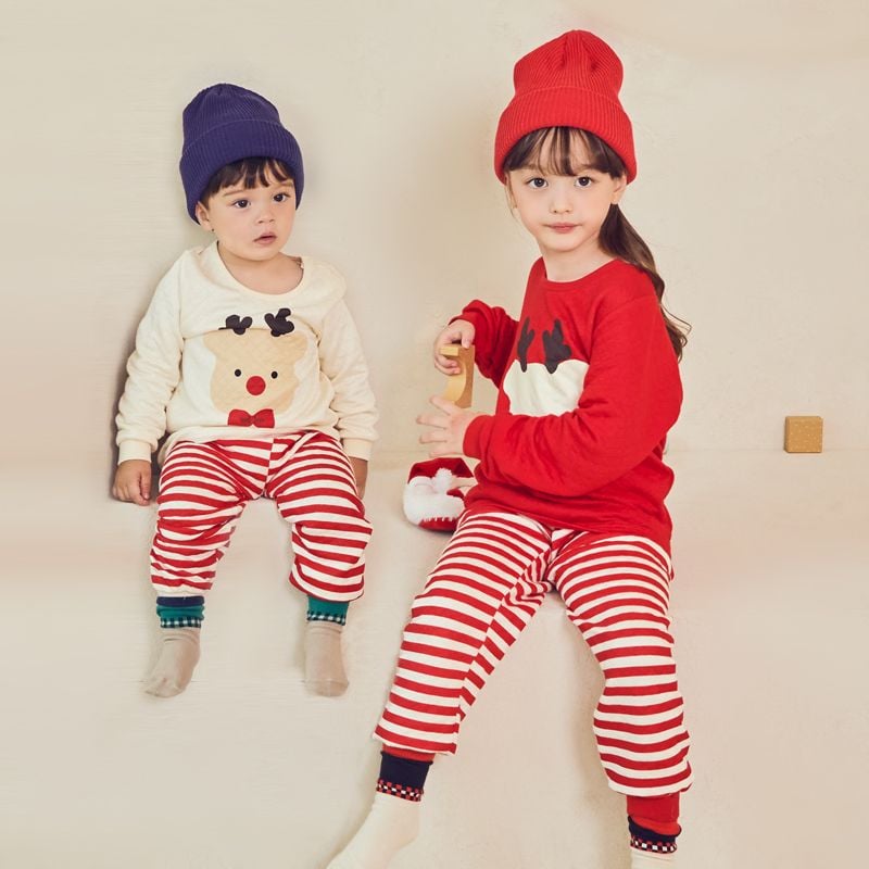 Bộ đồ dài chần bông 3 lớp cho bé trai và bé gái U1103