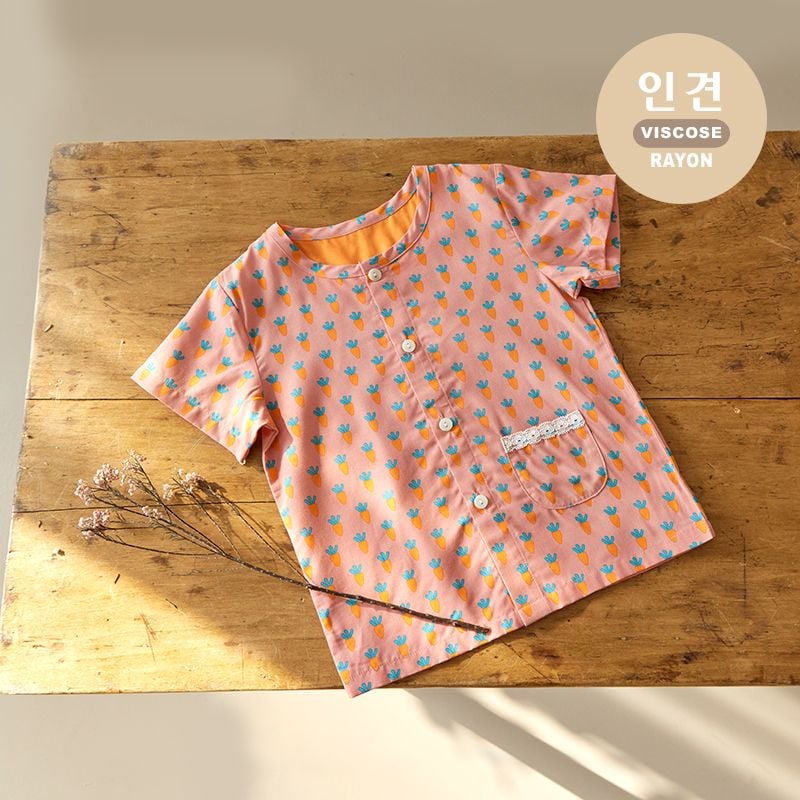 [Lẻ size] Bộ đồ Pyjama Viscose Rayon mịn ngắn tay bé trai và bé gái U8012