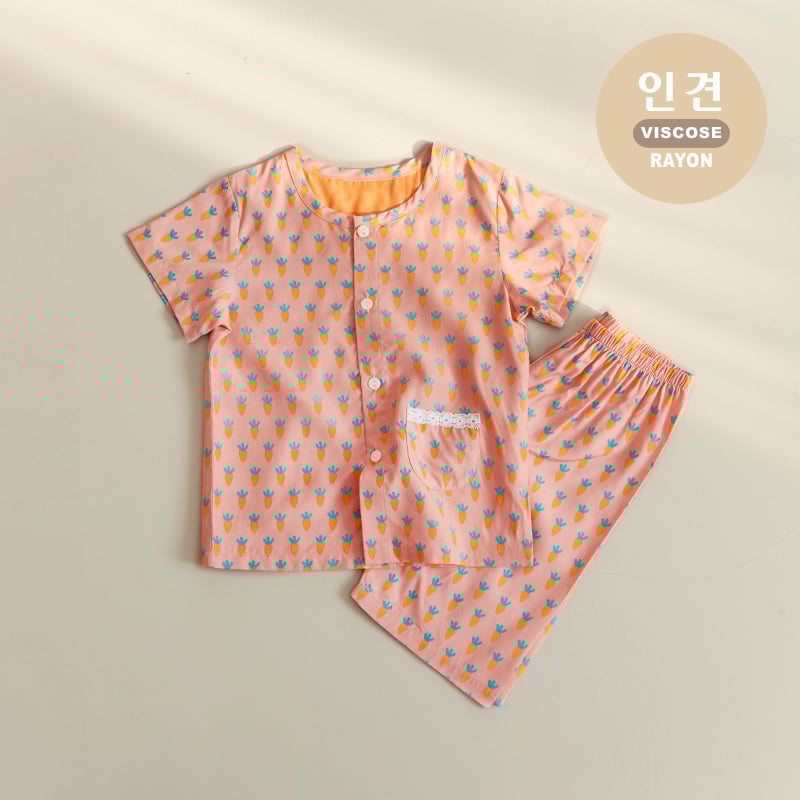 [Lẻ size] Bộ đồ Pyjama Viscose Rayon mịn ngắn tay bé trai và bé gái U8012