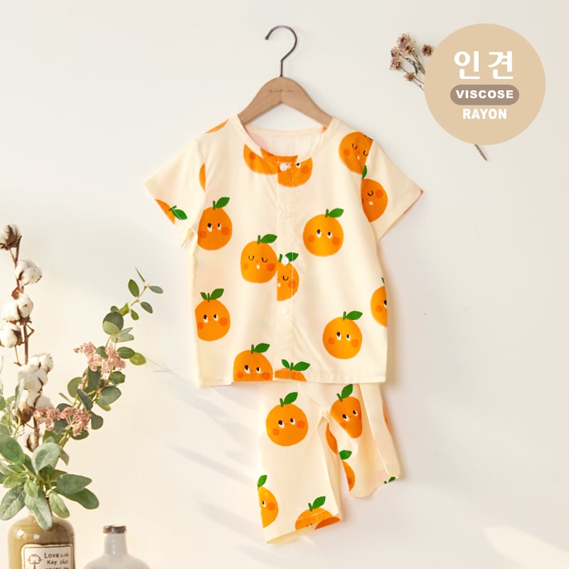 [Lẻ size] Bộ đồ Pyjama Viscose Rayon mịn ngắn tay bé trai và bé gái U8012