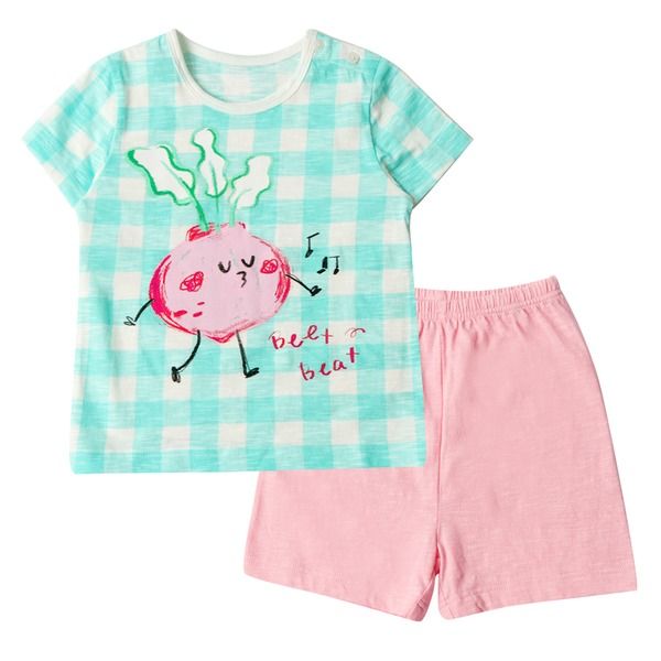 Bộ đồ ngắn cotton mịn bé gái U3034