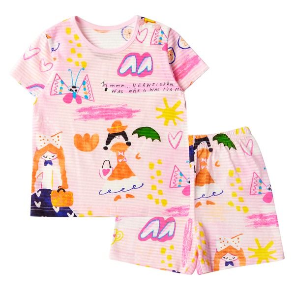 Bộ đồ ngắn cotton giấy bé gái U3015