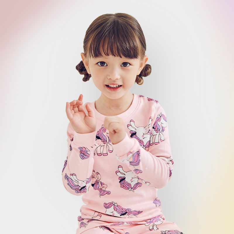 Bộ đồ dài dáng ôm cotton mịn bé gái U1077