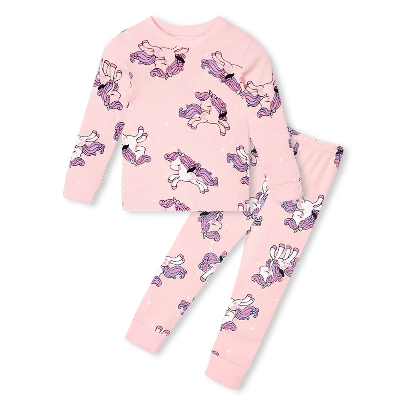 Bộ đồ dài dáng ôm cotton mịn bé gái U1077