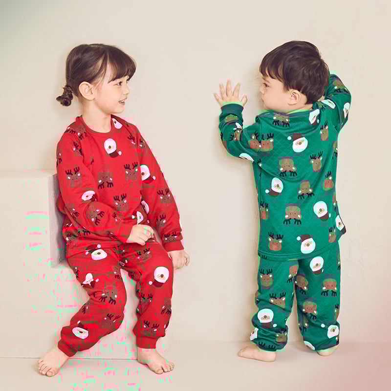 Bộ đồ dài trần bông 3 lớp cho bé trai và bé gái U1106