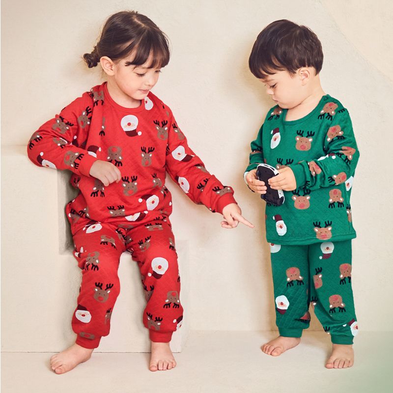 Bộ đồ dài chần bông 3 lớp cho bé trai và bé gái U1106