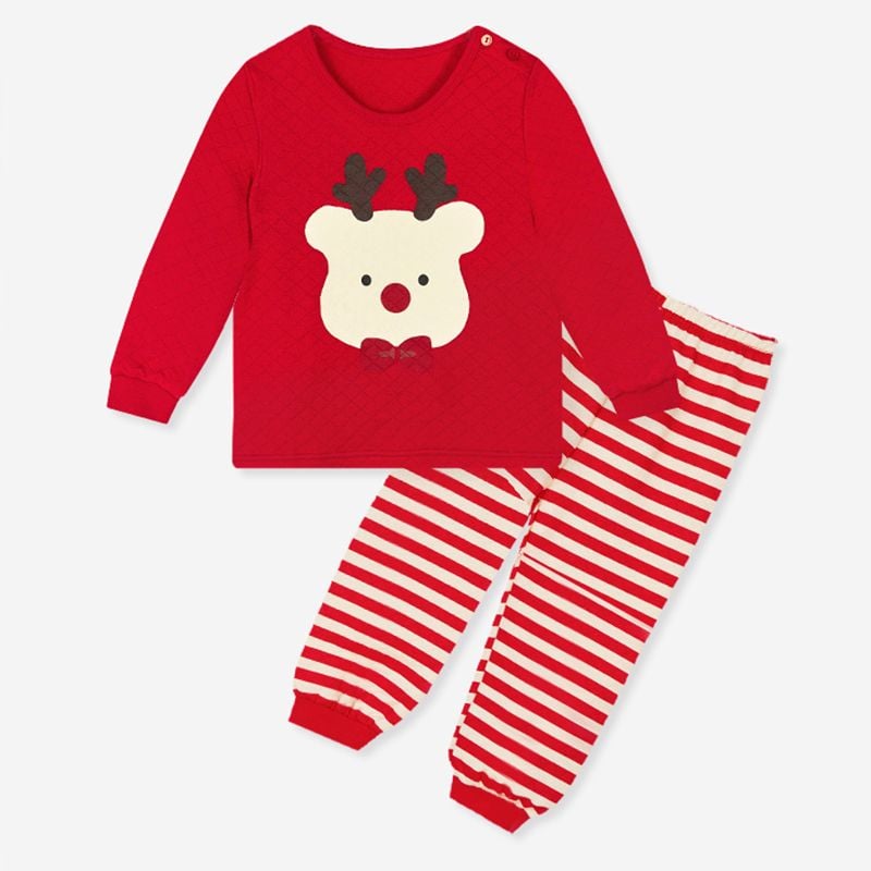 Bộ đồ dài chần bông 3 lớp cho bé trai và bé gái U1103