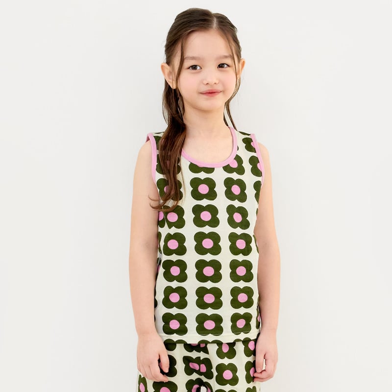 Bộ đồ ba lỗ cotton mịn bé gái U4083