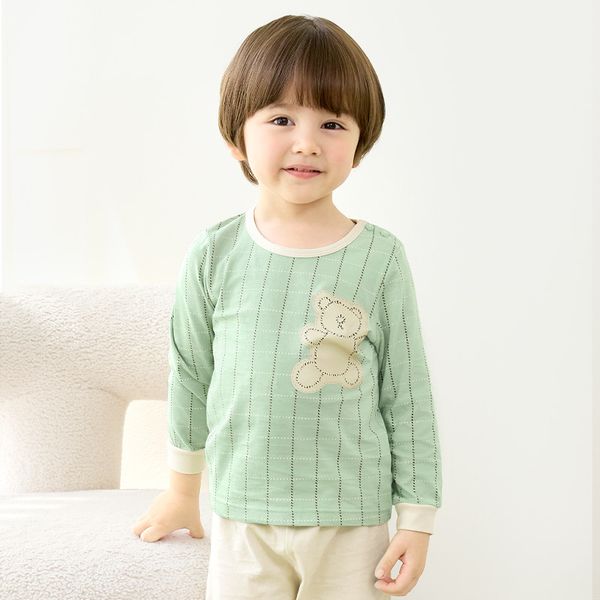 Bộ đồ dài dáng rộng cotton mịn bé gái và bé trai U1193