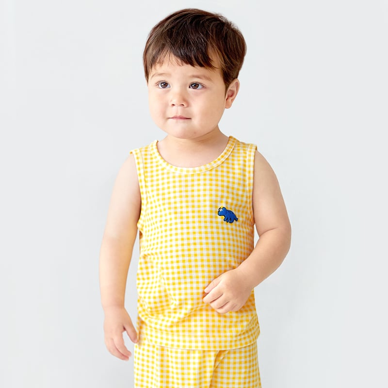 Bộ đồ ba lỗ Cool Feel mịn mỏng mát bé trai U4087