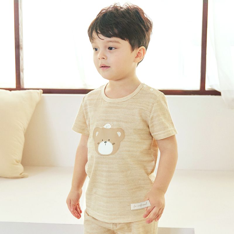 Bộ đồ ngắn cotton mịn bé gái và bé trai U3175