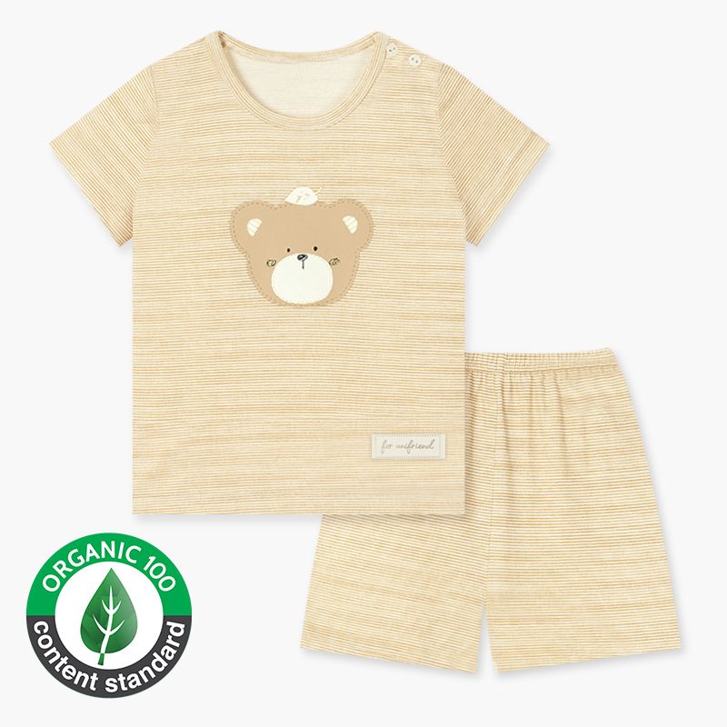 Bộ đồ ngắn cotton mịn bé gái và bé trai U3175