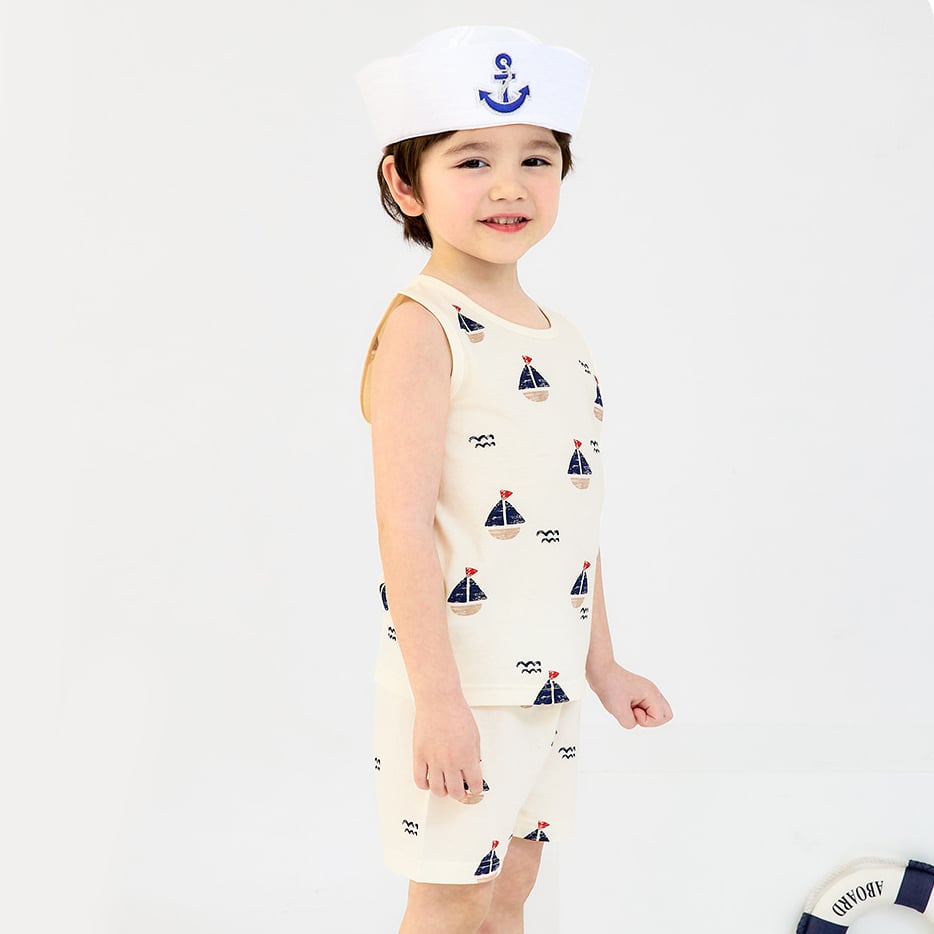 Bộ đồ ba lỗ cotton mịn bé trai và bé gái U4101