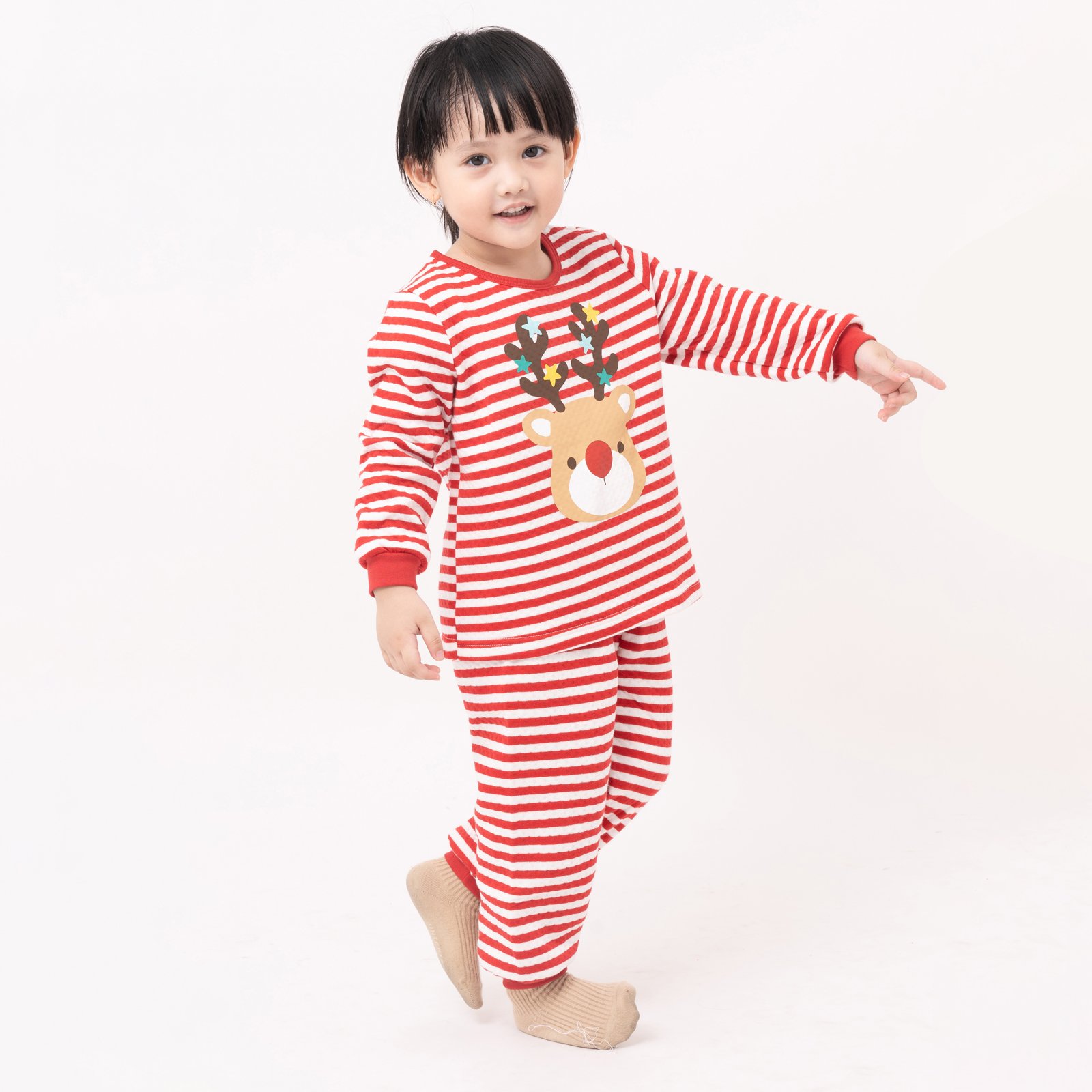 Bộ đồ dài trần bông 3 lớp cho bé trai và bé gái U1168