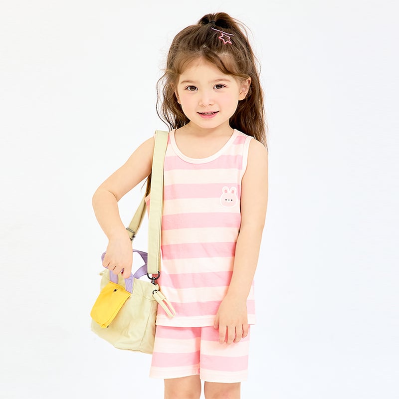 Bộ đồ ba lỗ cotton mịn bé gái U4093