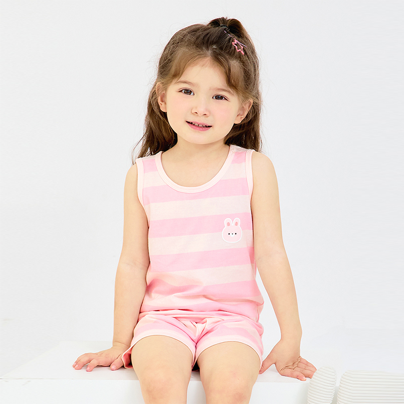 Bộ đồ ba lỗ cotton mịn bé gái U4093