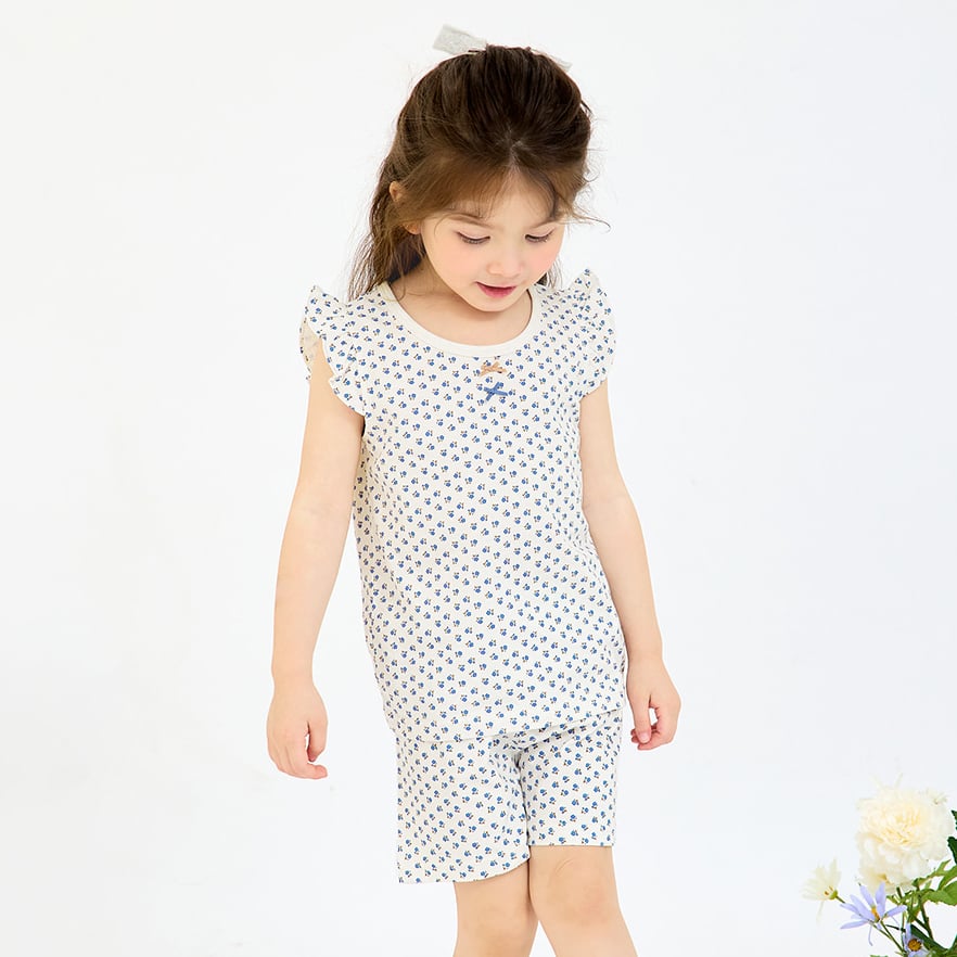 Bộ đồ ba lỗ cotton mịn bé gái U4105