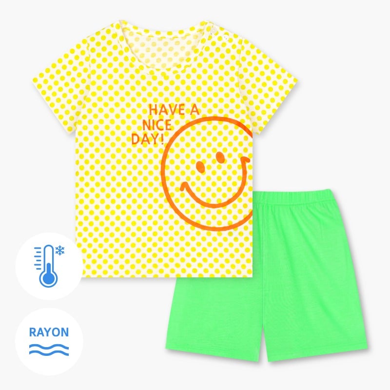 Bộ đồ ngắn Cool Feel mịn mỏng mát bé gái U3171