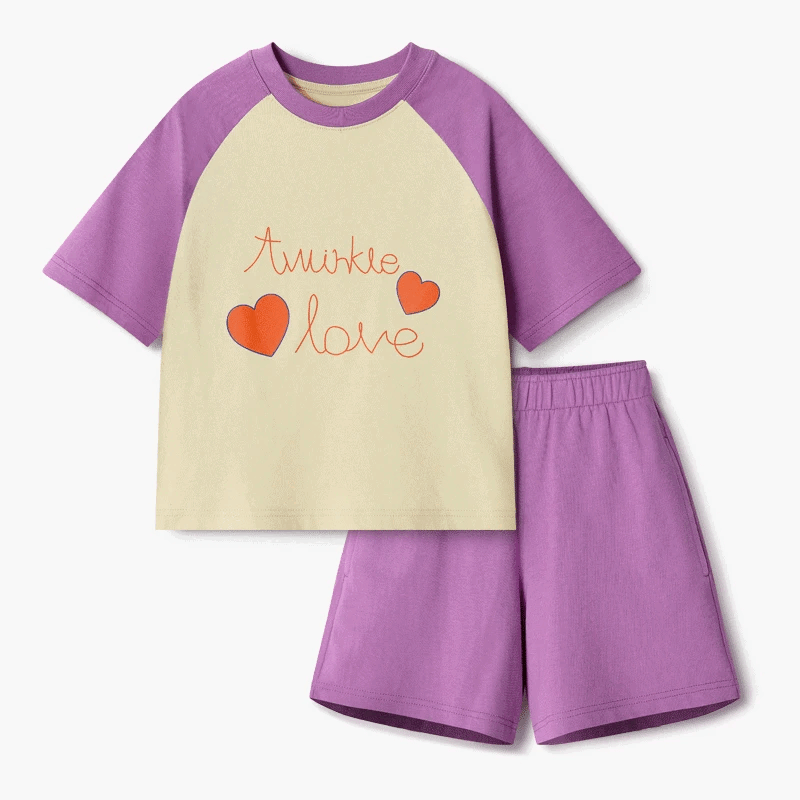 Bộ đồ ngắn cotton mịn bé gái U3189