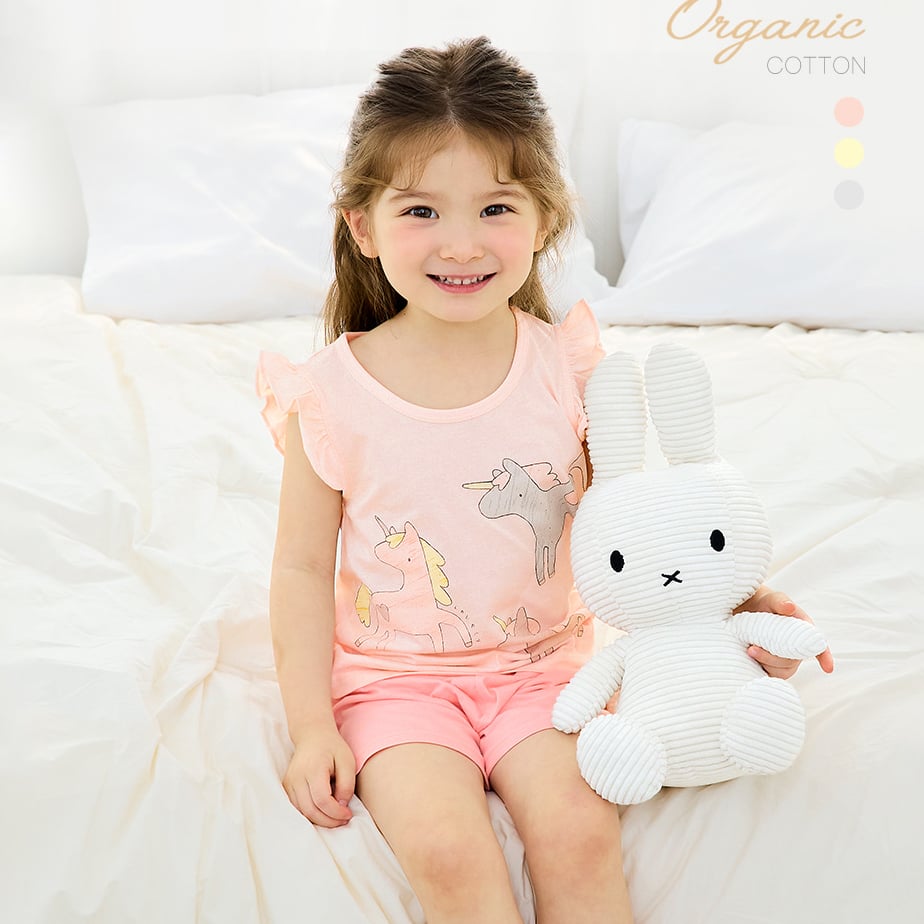 Bộ đồ ba lỗ cotton mịn bé gái U4102