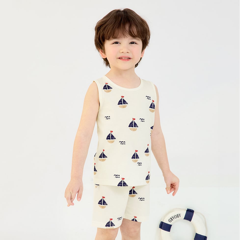 Bộ đồ ba lỗ cotton mịn bé trai và bé gái U4101