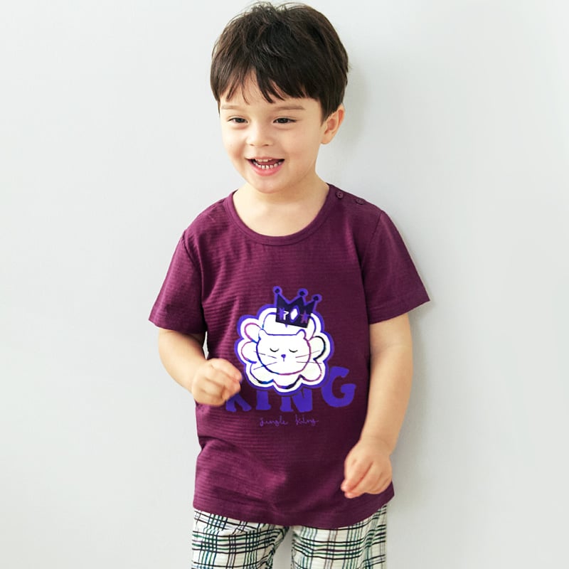 Bộ đồ ngắn cotton giấy phối cotton mịn bé gái và bé trai U3144