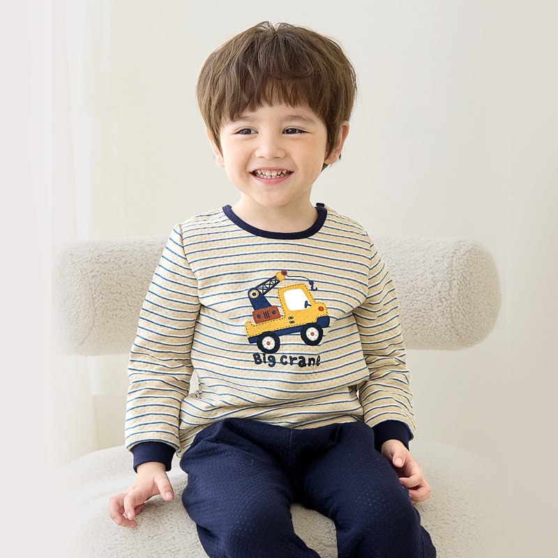 Bộ đồ dài trần bông 3 lớp cho bé trai U1222