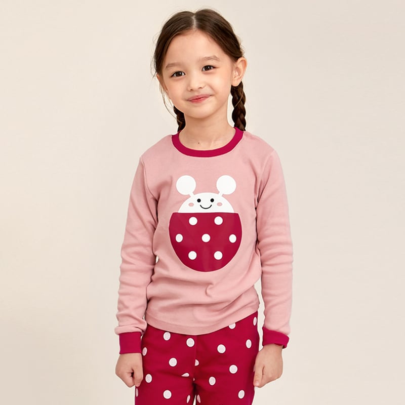 Bộ đồ dài dáng ôm cotton mịn bé gái U1155