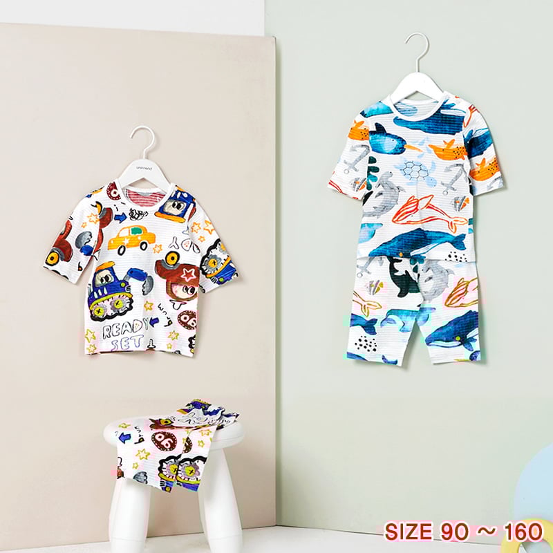 Bộ đồ lửng cotton giấy bé trai U2141