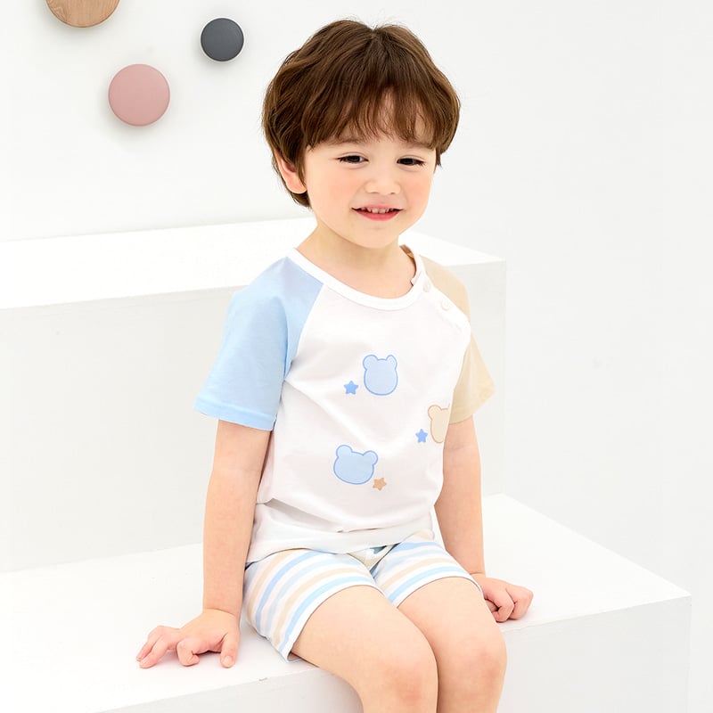 Bộ đồ ngắn cotton mịn bé trai và bé gái U3210