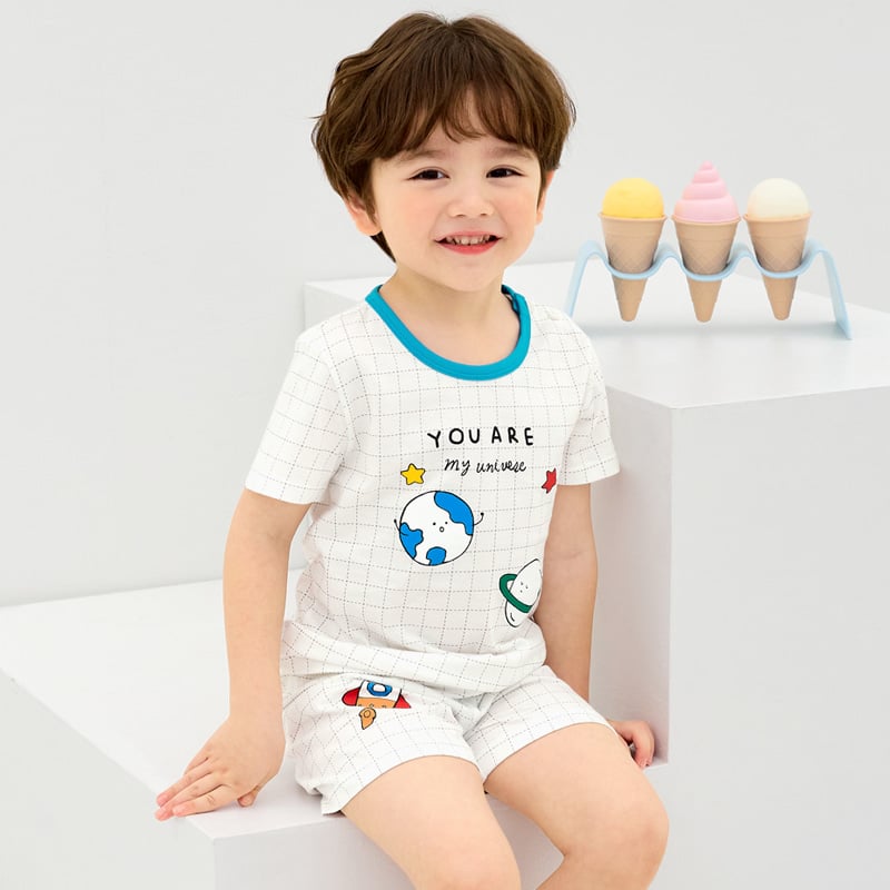 Bộ đồ ngắn cotton mịn bé trai U3203