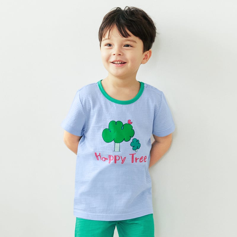 Bộ đồ ngắn cotton giấy bé gái và bé trai U3146