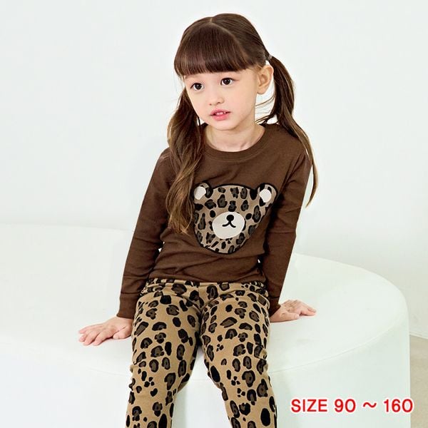 Bộ đồ dài dáng ôm cotton mịn bé gái U1081