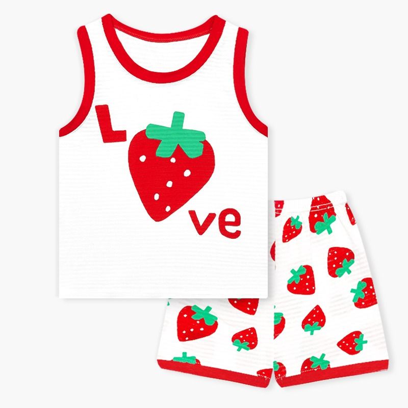 Bộ đồ ba lỗ cotton giấy bé gái U4060