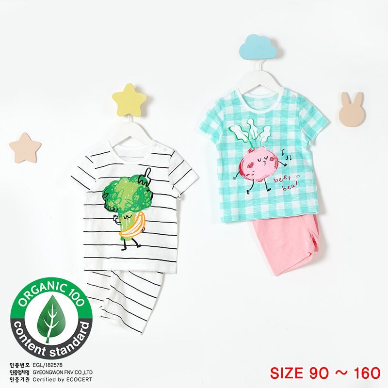 Bộ đồ ngắn cotton mịn bé gái U3034