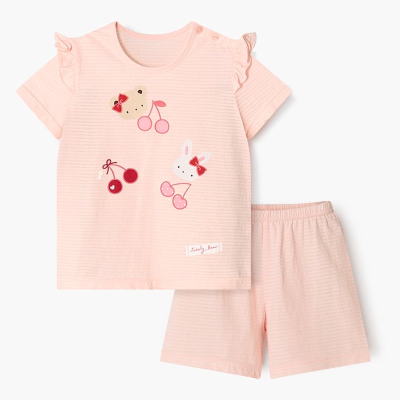 Bộ đồ ngắn cotton giấy bé gái U3202